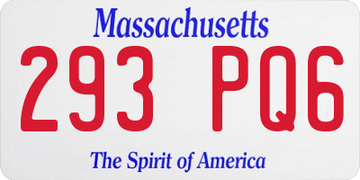 MA license plate 293PQ6