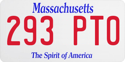 MA license plate 293PT0