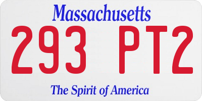 MA license plate 293PT2