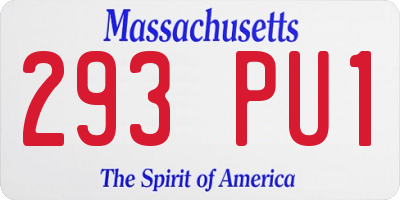 MA license plate 293PU1