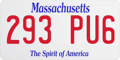 MA license plate 293PU6