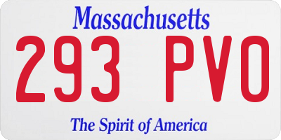 MA license plate 293PV0