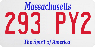 MA license plate 293PY2