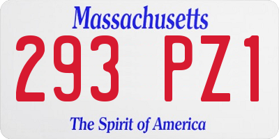 MA license plate 293PZ1