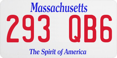 MA license plate 293QB6