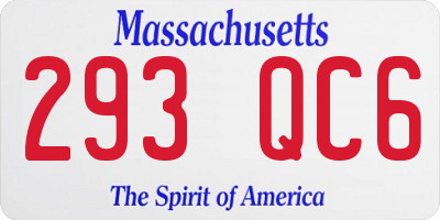 MA license plate 293QC6