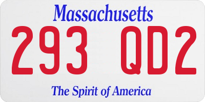 MA license plate 293QD2