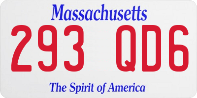 MA license plate 293QD6