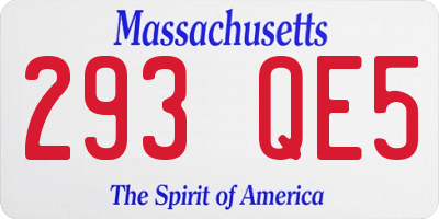 MA license plate 293QE5