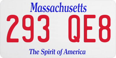 MA license plate 293QE8