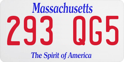 MA license plate 293QG5