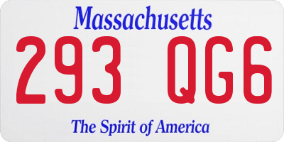 MA license plate 293QG6