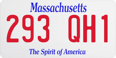 MA license plate 293QH1