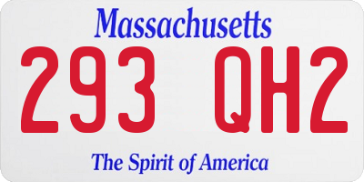 MA license plate 293QH2