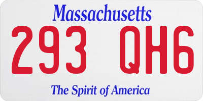 MA license plate 293QH6