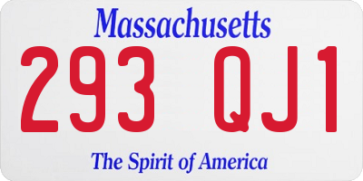 MA license plate 293QJ1