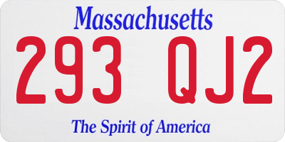 MA license plate 293QJ2