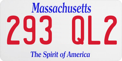 MA license plate 293QL2