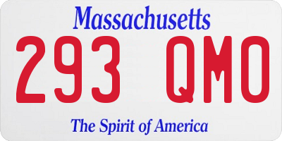 MA license plate 293QM0