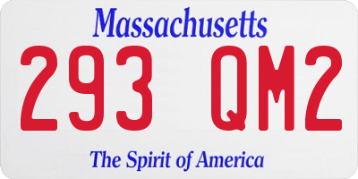 MA license plate 293QM2