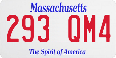 MA license plate 293QM4