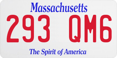 MA license plate 293QM6
