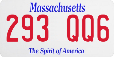 MA license plate 293QQ6