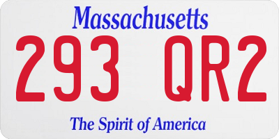 MA license plate 293QR2