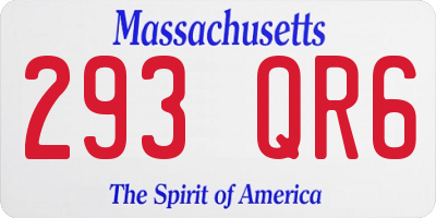 MA license plate 293QR6
