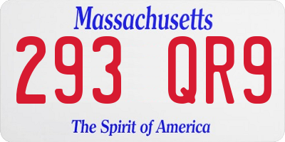 MA license plate 293QR9