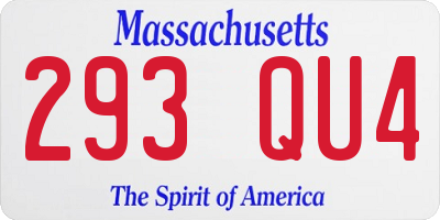 MA license plate 293QU4