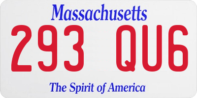 MA license plate 293QU6