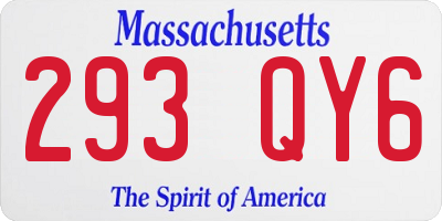 MA license plate 293QY6