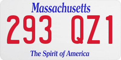MA license plate 293QZ1