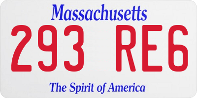 MA license plate 293RE6