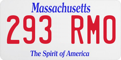 MA license plate 293RM0