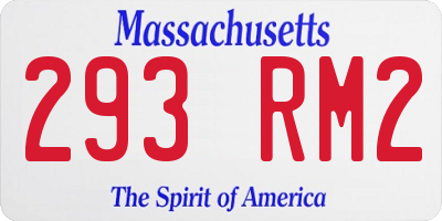 MA license plate 293RM2