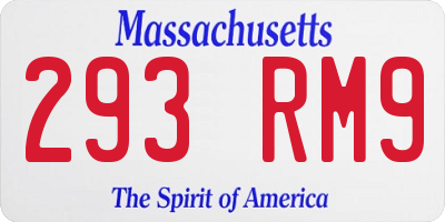 MA license plate 293RM9