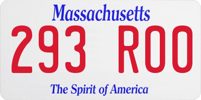 MA license plate 293RO0