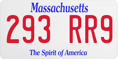 MA license plate 293RR9