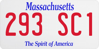 MA license plate 293SC1