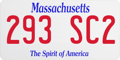 MA license plate 293SC2