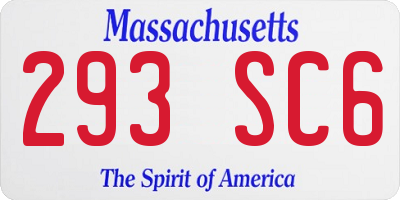 MA license plate 293SC6