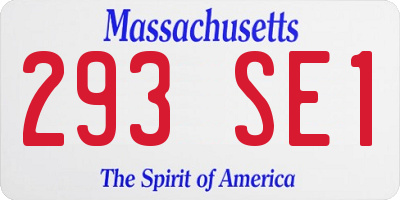MA license plate 293SE1