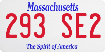 MA license plate 293SE2