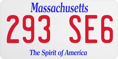 MA license plate 293SE6