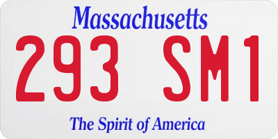 MA license plate 293SM1