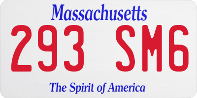 MA license plate 293SM6