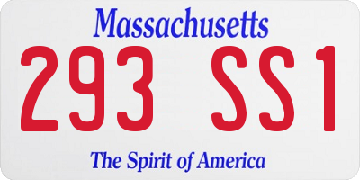 MA license plate 293SS1