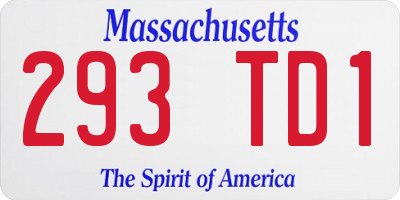MA license plate 293TD1